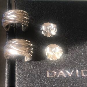 David Yurman Crossover Huggie Hoops